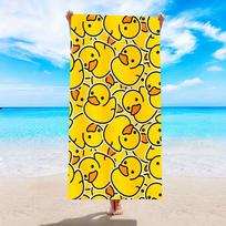 Cute Duck Beach Bath Towel Quick Dry Microfiber Super Absorbent Swim Towel for Pool Swimming Summer Travel 40x60cm black
