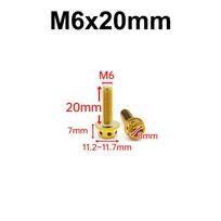High Quality M6 M8 Titanium Bolt 10/15/20/25/30/35/40/45/50/60 With Drilled Holes Titanium Flange Gold Hex Head Bolts Motorcycle