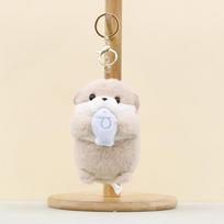 Plush Seal Keychain With Soft Pp Cotton Filling For Bag And Backpack Decoration LightBrownSeal white