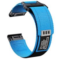 22mm 26mm wide Garmin Fenix 7 7X Pro 6 6X 5 5X Plus QuickFit strap instinctive 2 replacement bracelet 22mm dangaus mėlyna spalva