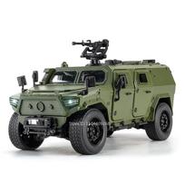 Large Size 1:18 Dongfeng Mengshi Car Model Toy Doors Opened Alloy Body Rubber Tires Military Off-Road Vehicles Gifts For Kids gray