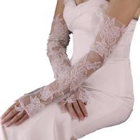 Elegant Gloves Lace Fingerless Gloves for Proms Concert Evening Banquet Accessory Long Gloves for Bride and Bridesmaids 1 balta