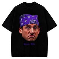 Prison Mike T-Shirt Michael Scott Portrait Custom Graphic The Office Tribute Tee S