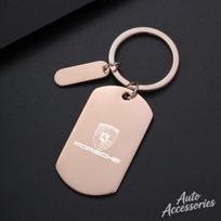 Automobilio lydinio raktų pakabukas Porsche Cayenne Panamera Macan 911 Taycan Boxster Cayman 918 Pajun Raktų pakabukas Pakabukas Automobilio logotipas Aksesuarai HF8 black