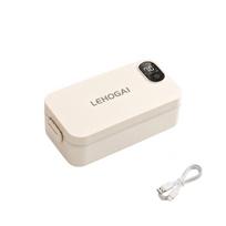 900 ml talpos belaidis šildomas maisto indas, izoliuota elektrinė pietų dėžutė, skirta kelionėms lauke USB Plug-in balta