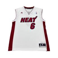 Adidas X NBA Collaboration Miami Heat James Fashion Comfortable Soft Skin-Friendly Basketball Jersey Unisex jersey White 7818A-331-AEB1382 L white