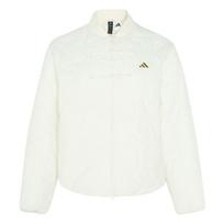 Adidas FW25 Light Padded Jacket Warm Sports Stand Collar Solid Color Cotton Coat Women Jacket KH2664 2XL white