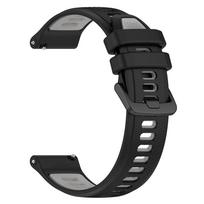 22mm Silicone Strap For Garmin Forerunner 570 47mm Sports Watchband For Garmin Venu 2 3 4 45mm Forerunner 265 255 Music Bracelet 1Pcs 22mm juoda pilka spalva
