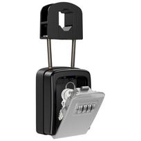 ORIA 4 Digit Key Lock Box Wall Mounted Key Storage Safe Box Waterproof with Removable Shackle for Indoors and Outdoors sidabras