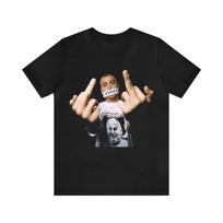 Eminem T Shirt Funny Shirt Rap Tees Classic Gesture Print Pattern Street Trend Fan Gift Pure Cotton Casual Concert Men Clothing S juoda