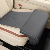 Memory Foam Car Seat Leg Support Pad Leather Seat Extension Leg Rest  Long Drive gray