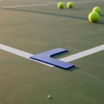 Tennis Floor Marker Easy to Move Line Marking Pad Bright Color Flat Training for Yellow L-shape gray