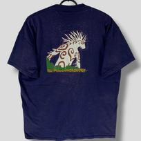 Vintage 90s princess mononoke forest spirit T-Shirt collectible studio ghibli animated epic historical fantasy film tee blue Large L