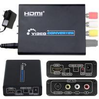 Konwerter z hdmi pal/ntsc na do s-video rca av 3x chinch svhs z kablami
