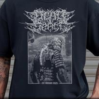 Dead Space T-Shirt, Unisex Death Metal Horror Video Game Black Tee 2XL gray