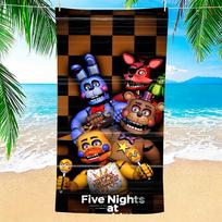 F-Fnaf F-Five-N-Nights-At-F-Freddys Towel Towel Soft Pool Gift For Travel Gym Shower Camping Quick Dry Sports Large Beach Towels 70cm×140cm blue