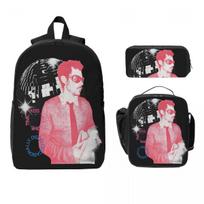Harrys Styles Kiss All The Time Kids Backpack Lunch Box Pencil Boxes for Boys Kindergarten Backpacks School bag Bookbag Set pink