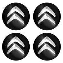 4 vnt. 56 mm automobilio ratlankio centrinės apdailos lipdukai Emblema Ženklelis Lipdukas Citroen C1 C2 C3 C4 C4L C5 C6 Picasso Berlingo VTS DS3 DS4 nlsc56 black