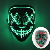 LED Šviečianti Lapės Kaukė Švytinčios Gyvūnų Kaukės Vilko Kaukė Šviesos Halloween Cosplay Kostiumas Vyrams Moterims Naktinio Klubo Vakarėlio Rekvizitai black