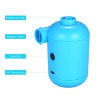 Portable USB Electric Air Pump Air Mattress Boat Sofa Auto Air Inflatable Pump for Car Camping Inflator mėlyna
