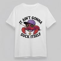 Men's Classic T-Shirt Sassy Lobster Sunglasses Tee White Cotton Short Oversize L gray