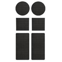 6Pcs PVC Repair Patches Tent Patches Trampoline Repair Patches Self-Adhesive Trampolines Patches Trampoline Repair Set 1 black