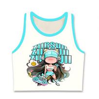 Spicy Cartoon Print Yoga Tank Top - Summer 2025 L (63-73 kg) blue