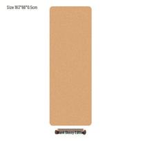 Professional Non-Slip Sweat-Absorbent Cork Rubber Yoga Mat for Hot Yoga and Fitness 183x66x0.5cm beige