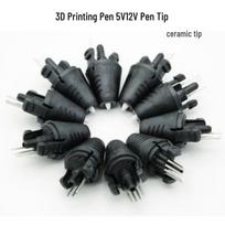 3D Printing Pen Tip Heating Head for 12V/5V Motor - Compatible with 1st & 2nd Gen 3D Pen Accessories 5V Pen Tip gray