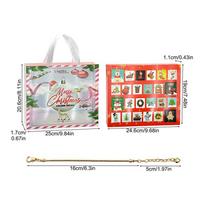 NEW 24 Day Countdown Calendar Advent Surprise Blind Box Set Christmas Bracelet Set DIYCreative Ornaments Christmas Girl Gifts as picture gray