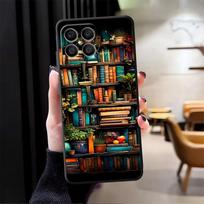 Funda Phone Cover Case for Honor Magic5Lite 90 70 X9a X8 200 400 Lite X5b X6 X7 8X Cartoon Bookshelf Print HONOR 400 Lite brown