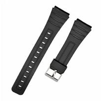 Bracelet for Casio W800H W800H A158/168 AE1200/1300 Silicone Watchband for SGW400 F91W F84 F105/108 Rubber Strap 16 18 20mm 22mm 12mm black