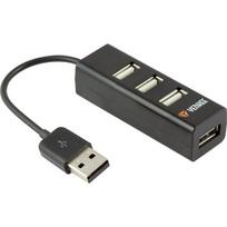 USB šakotuvas YENKEE YHB 4001BK, USB A - 3x USB 2.0, 0.1m, -