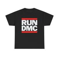 Run DMC T-Shirt Logo Rock Rap Band Official Black New M white