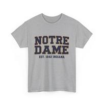 Notre Dame Indiana Est. 1842 Vintage Pride Apparel T-Shirt XXXL blue