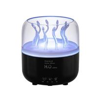 Creative Jellyfish Aroma Diffuser: Rotating Water Grass Humidifier with Essential Oil & Fragrance, Seven Color LEDs for Bedroom gray