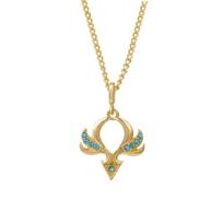 Stylish Genshin Impact Vision Element Cosplay Decoration 45cm Chain 2cm Pendant Water beige