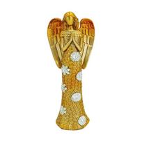 Angelų statulėlė, Gydymo angelų figūrėlės, Dervos širdies formos angelo statulėlė, Stalo puošmena, Kolekcionuojama figūrėlė, Namų dekoracijos brown