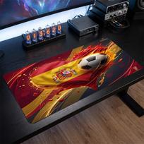 Spain football Crest Mouse Pad, Extended Non Slip Rubber Desk Mat for Gaming Office Laptop Fan Gift 30cmx60cm（11.8x23.6inch）