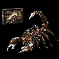 In Stock Steampunk Mechanical Scorpion Building Blocks High Difficulty Brain-Boosting Assembly Mecha Model Boy Toy Birthday Gift brown