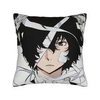 Dazai Bungo Stray Dogs Pillowcase Soft Polyester Cushion Cover Decoration Throw Pillow Case Cover Home Zipper 40*40Cm 30X30CM
