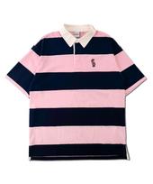 RAYFIKERS Dryžuoti Maži Siuvinėti Polo Marškinėliai Mq2Tu275_Rožiniai Pink/090 white