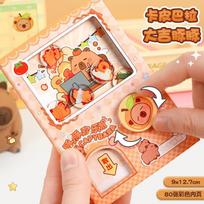 Capybara Pattern Pocket Notebook Stress Relief Small Notebook For Students 1pcs violetinė