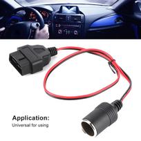 Cigarette Lighter Socket Power Adapter Connecter 1 to 2 Take the Line OBD2 Equipment gray
