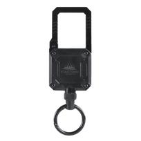 Retractable Keychain Belt Clip Heavy Duty Magnetic Carabiner Key Chains for Hiking Backpacking black