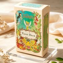 Fėjų Tarot kaladė standžioje dėžutėje 12*7cm, 78 kortos Žaismingos fėjų temos Tarot kortos pradedantiesiems, dvigubo įspaudimo kortų popierius įvairiaspalvis