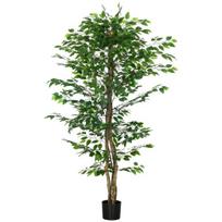 Dirbtinis fikuso medis, realistiškas, lengvai prižiūrimas, su vazonu, 180 cm aukščio, žalias