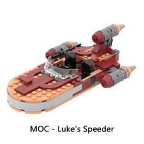 NAUJAS MOC-56436 Kosminis Planas X-34 Soro Suub X-34 Landspeeder Kova PASIDARYK PATS Konstruktorius Blokeliai Minifigūrų Mastelis Oro Laivas Kaladėlės Modelis Žaislai beige
