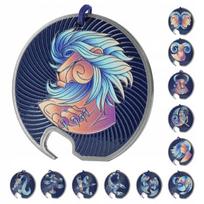 Metalinis alaus butelių atidarytuvas su Liūto zodiako ženklu