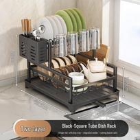 ZISIZ Kitchen Dish Drying Rack gray